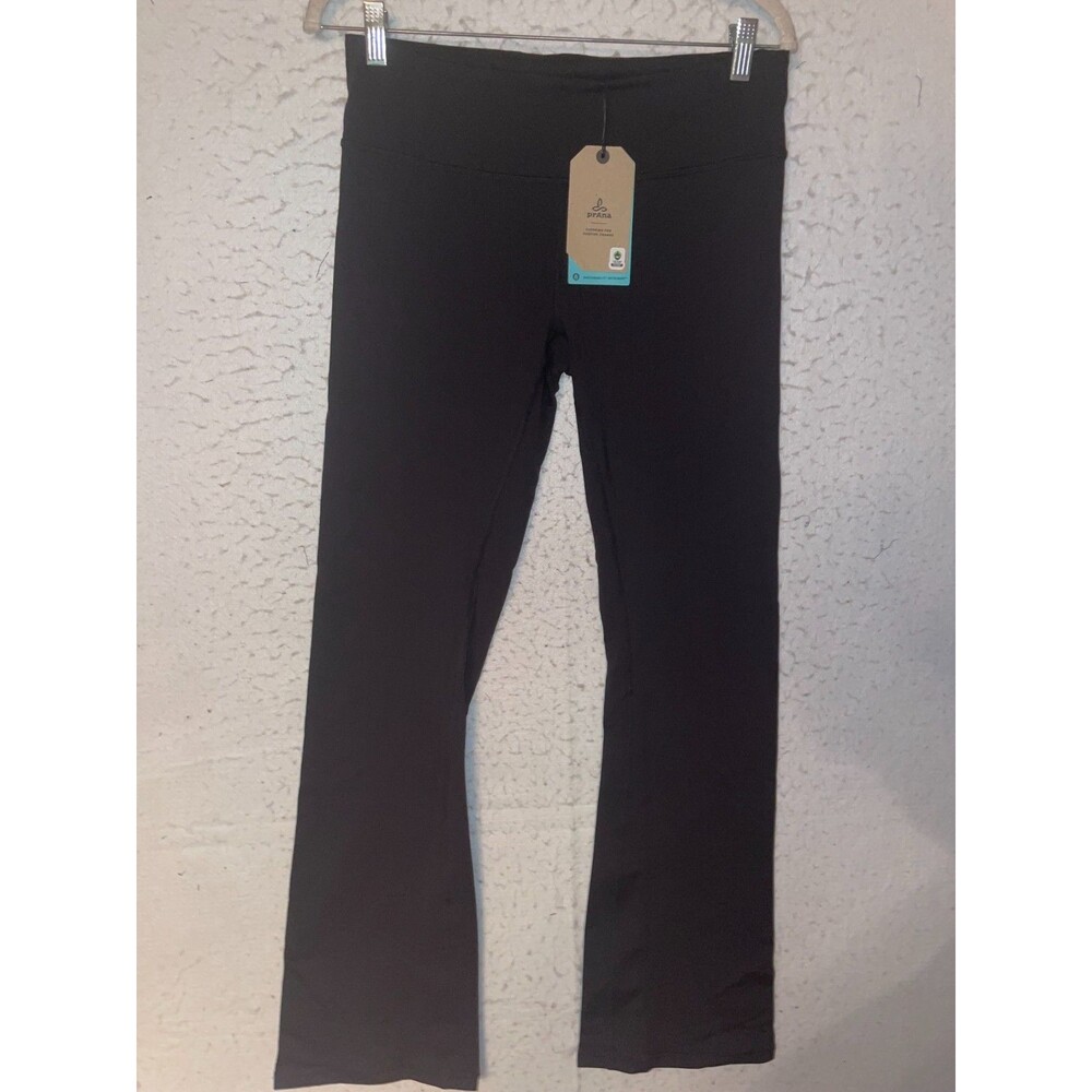 PrAna Women's L Chakara Bootcut Pant Black Yoga Stretch Flare Leggings NWT $99